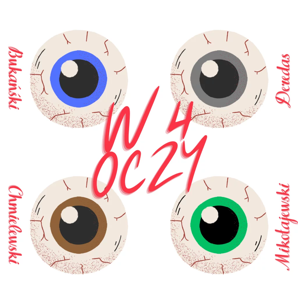 logo audycji pod tytułem "W cztery oczy"